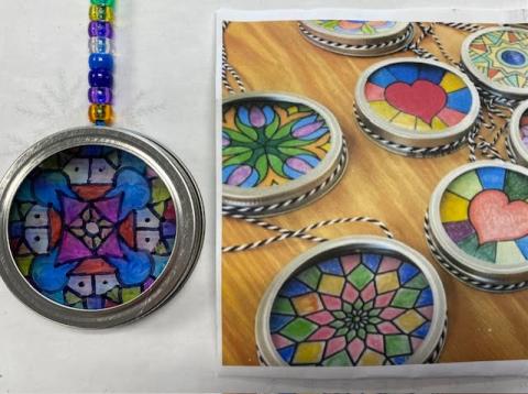 photo of kaleidoscope suncatchers