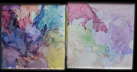 Alcohol Ink Painted Tiles