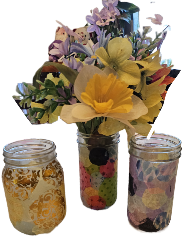 Tissue paper stained glass