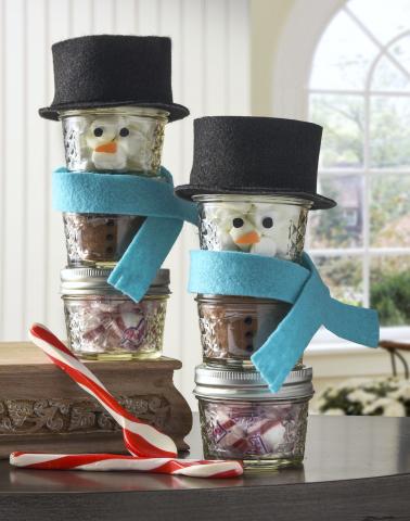 DIY Cocoa Snowman Jars