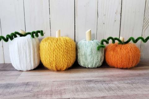 Yarn Pumpkins