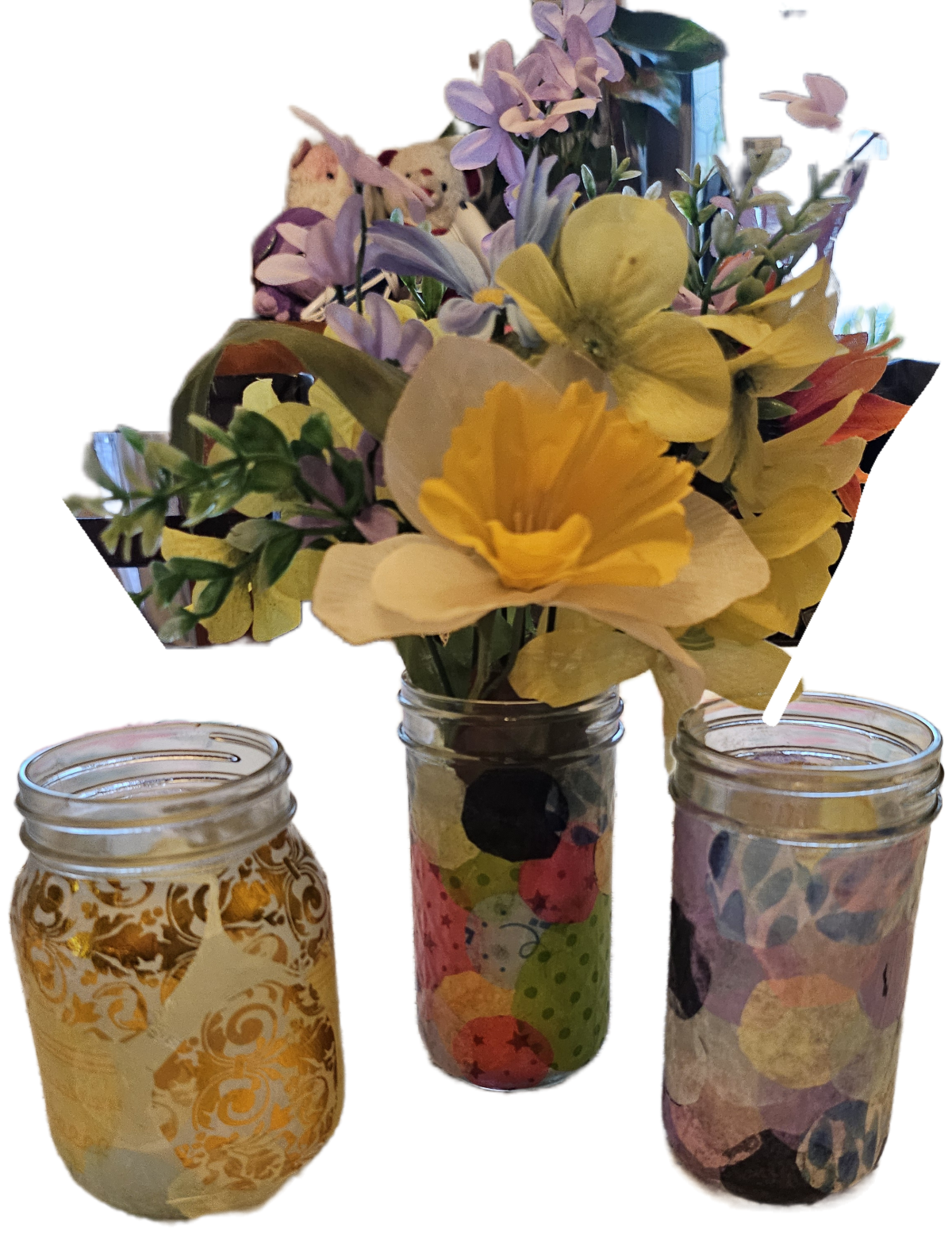 Tissue paper stained glass